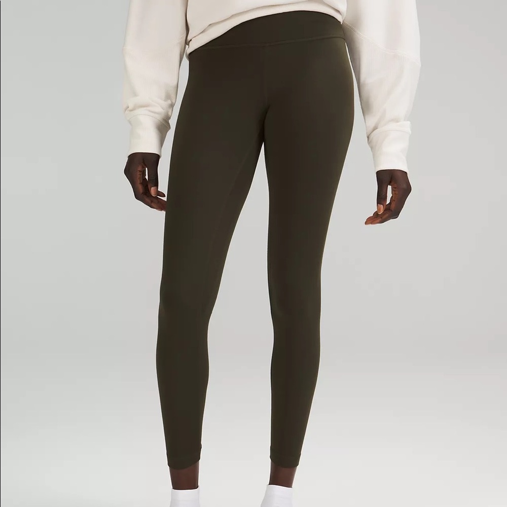 Lululemon align pants 25” in dark olive